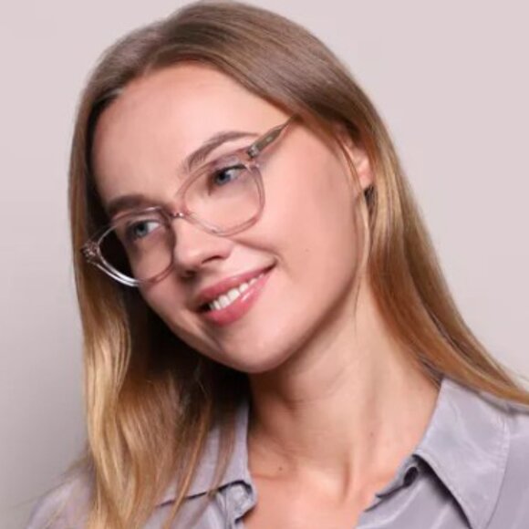 Chloe CH0085O 003 Eyeglasses Transparent Pink 49mm Square Frame - Picture 3 of 10